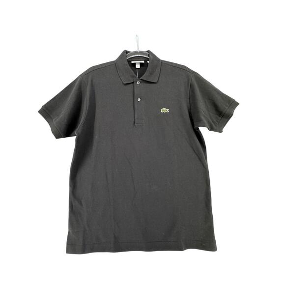 Lacoste Classic Fit Black Short Sleeve Polo Shirt Mens Medium Cotton casual - Picture 2 of 5